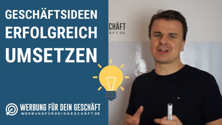 Erfolgreiche Umsetzung von Gesch&auml;ftsideen in Deutschland