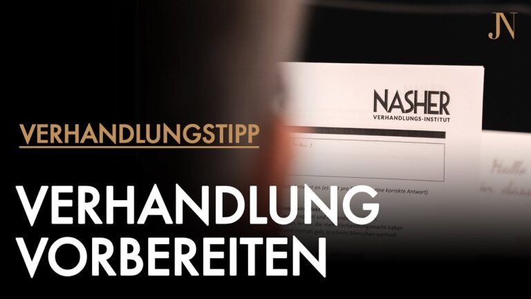 Wichtige Aspekte der Verhandlungsvorbereitung